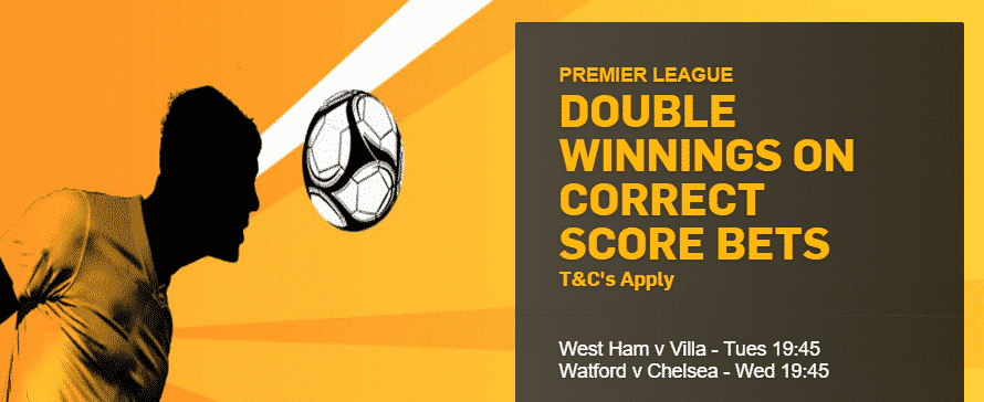 Betfair Offer - Correct Score Double Winnings - 02.02.16