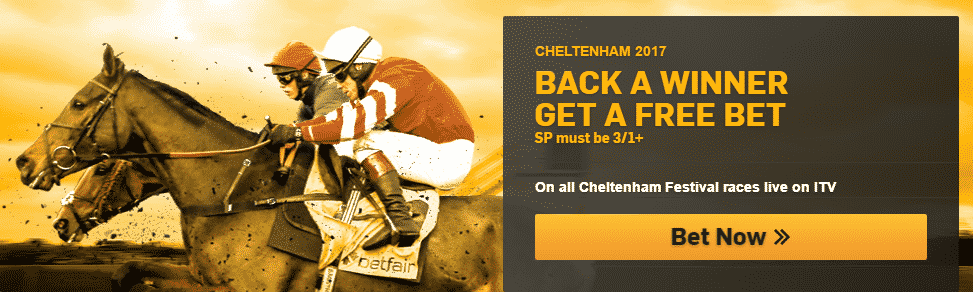 Betfair Cheltenham 2017 Offer - Back Winners for Free Bets