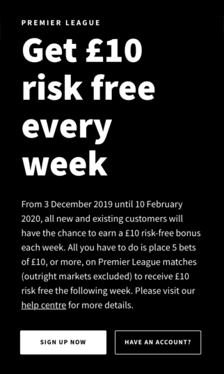 Smarkets Offer - £10 Risk-Free Every Week