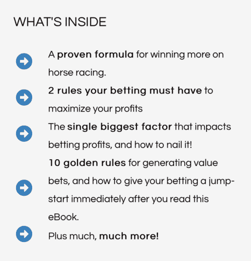 What's inside the '10 Golden Rules of Successful Betting' eBook.